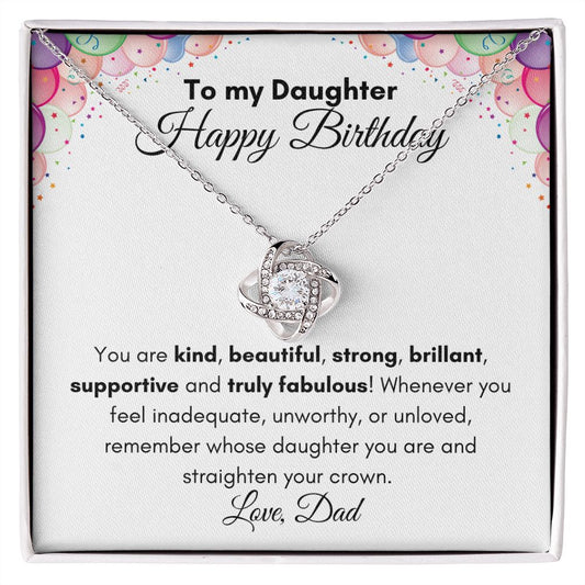 Dad to Daughter Birthday | Love Knot Necklace