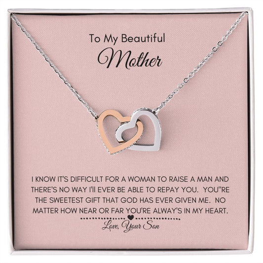 Beautiful Mother | Interlocking Hearts Necklace