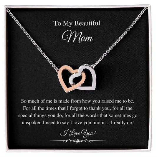 Beautiful Mom | Interlocking Heart Necklace